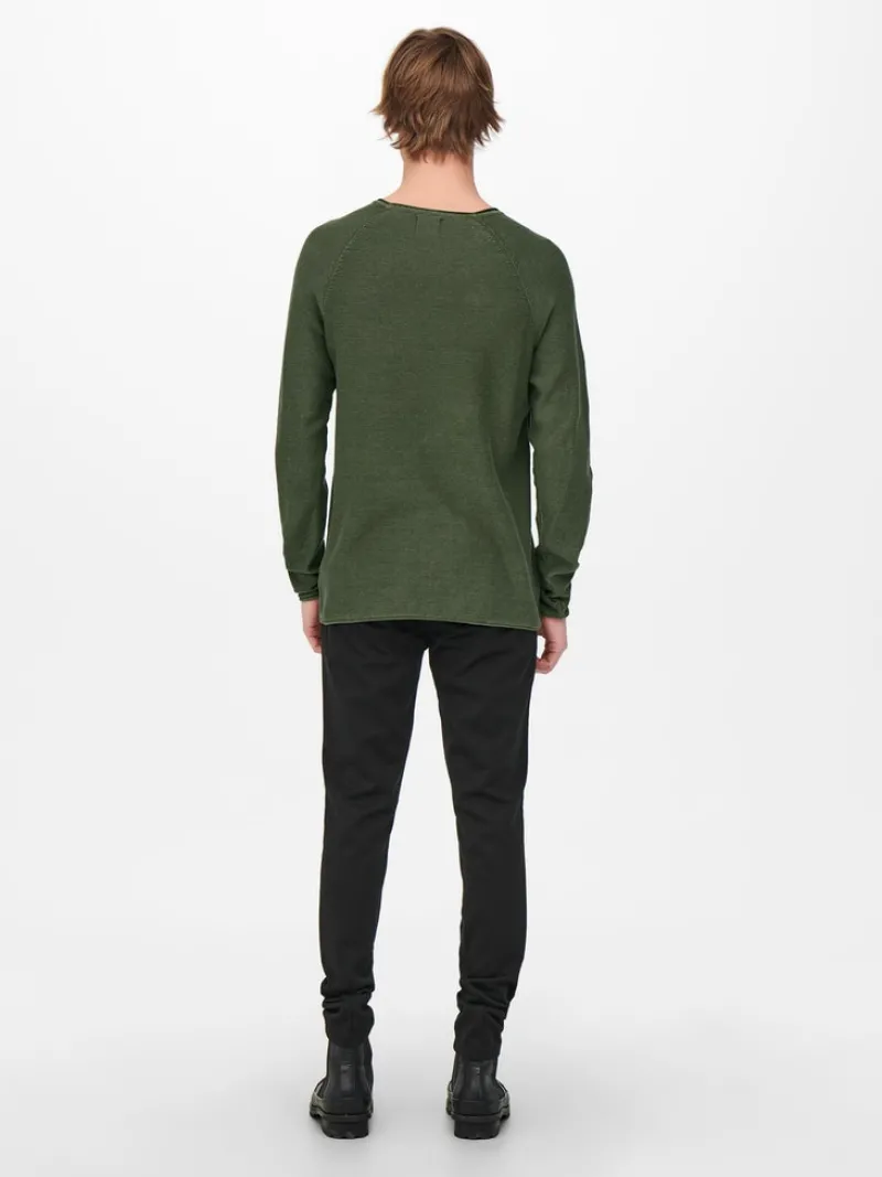 Only & Sons Pullover & Sweatshirts*ONSDEXTOR 12 WASH RAGLAN KNIT Olive Night