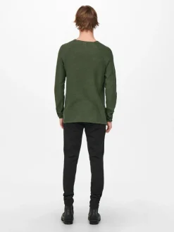 Only & Sons Pullover & Sweatshirts*ONSDEXTOR 12 WASH RAGLAN KNIT Olive Night