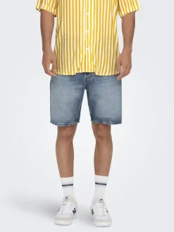 Only & Sons Shorts*ONSEDGE LBD 6092 DOT DNM SHORTS Light Blue Denim