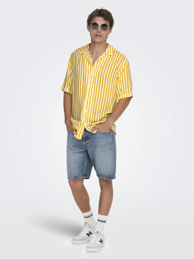 Only & Sons Shorts*ONSEDGE LBD 6092 DOT DNM SHORTS Light Blue Denim