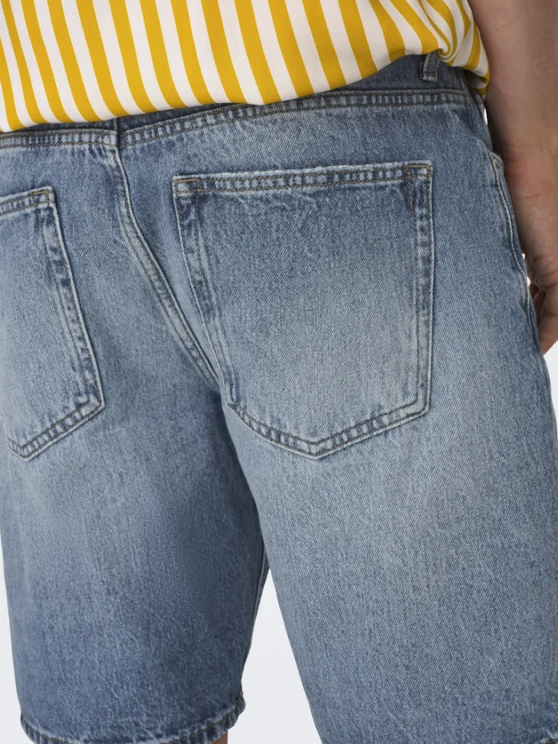 Only & Sons Shorts*ONSEDGE LBD 6092 DOT DNM SHORTS Light Blue Denim