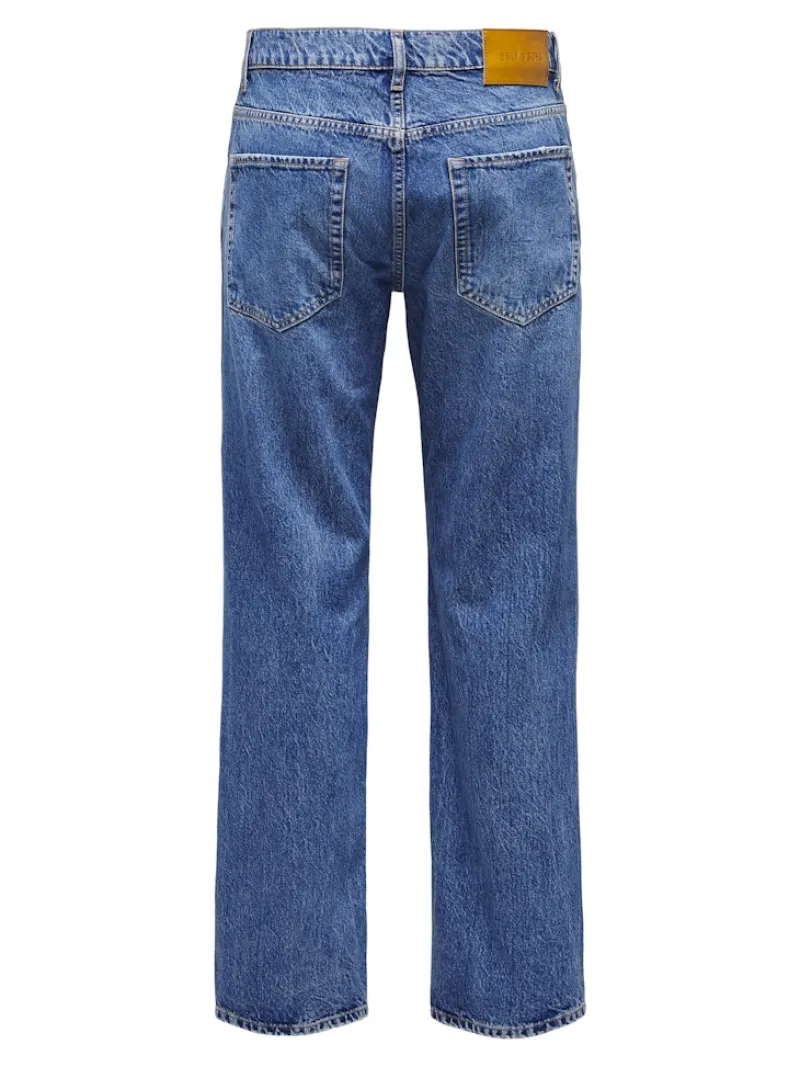 Only & Sons Jeans|Big Boys*ONSEDGE STRAIGHT BROMO 0017 DOT DNM NOOS Special Bright Blue Denim