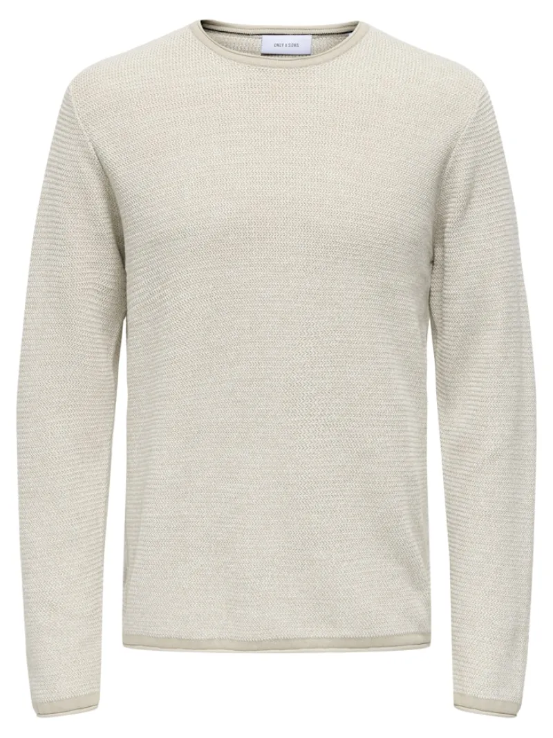 Only & Sons Pullover & Sweatshirts*ONSERIC REG 12 STRUC CREW KNIT NOOS silver lining2