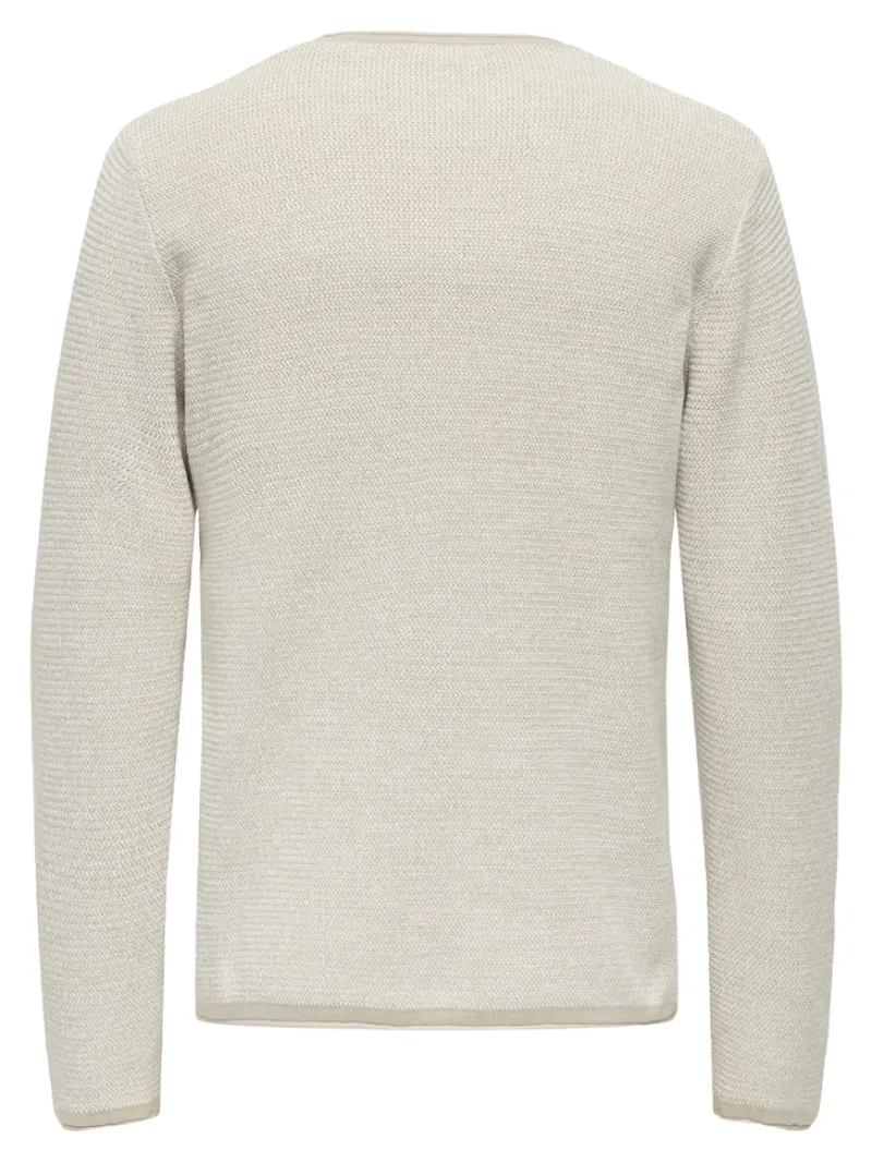 Only & Sons Pullover & Sweatshirts*ONSERIC REG 12 STRUC CREW KNIT NOOS silver lining2