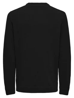 Only & Sons Pullover & Sweatshirts*ONSETHAN LIFE REG 7 CREW KNIT NOOS Black