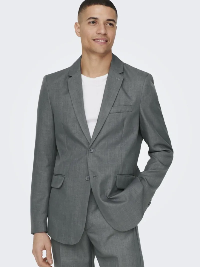 Only & Sons Sakkos|Jacken*ONSEVE SLIM 2BTN 0052 BLAZER Medium Grey Melange