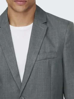 Only & Sons Sakkos|Jacken*ONSEVE SLIM 2BTN 0052 BLAZER Medium Grey Melange
