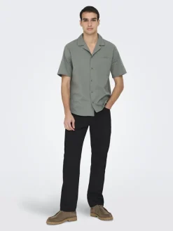 Only & Sons Hemden*ONSEYE RESORT SEERS 0009 SHIRT NOOS Castor Gray