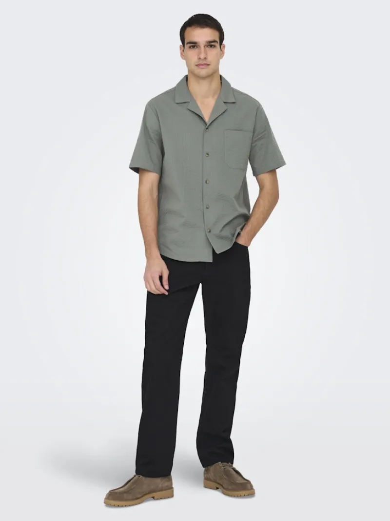 Only & Sons Hemden*ONSEYE RESORT SEERS 0009 SHIRT NOOS Castor Gray