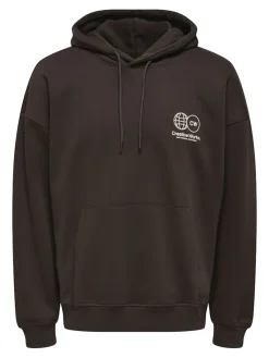 Only & Sons Pullover & Sweatshirts*ONSGALLERY VTG HOODIE Coffee Bean