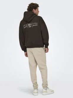 Only & Sons Pullover & Sweatshirts*ONSGALLERY VTG HOODIE Coffee Bean