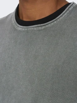 Only & Sons Pullover & Sweatshirts*ONSGARSON 12 WASH CREW KNIT Castor Gray