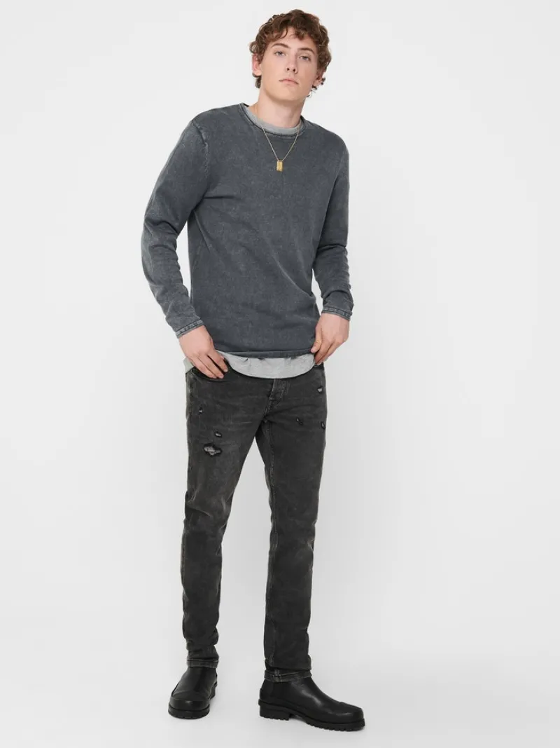 Only & Sons Pullover & Sweatshirts*ONSGARSON 12 WASH CREW KNIT ombre blue