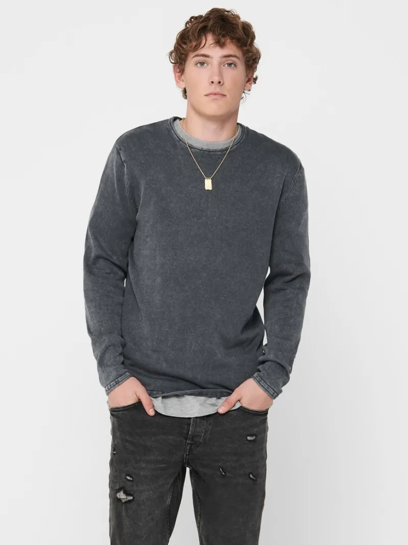 Only & Sons Pullover & Sweatshirts*ONSGARSON 12 WASH CREW KNIT ombre blue