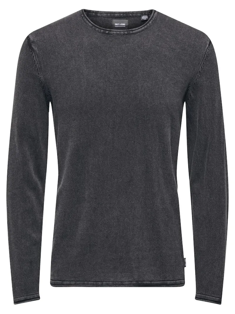 Only & Sons Pullover & Sweatshirts*ONSGARSON 12 WASH CREW KNIT Black