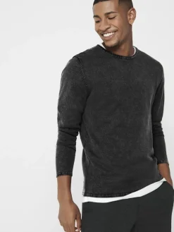 Only & Sons Pullover & Sweatshirts*ONSGARSON 12 WASH CREW KNIT Black