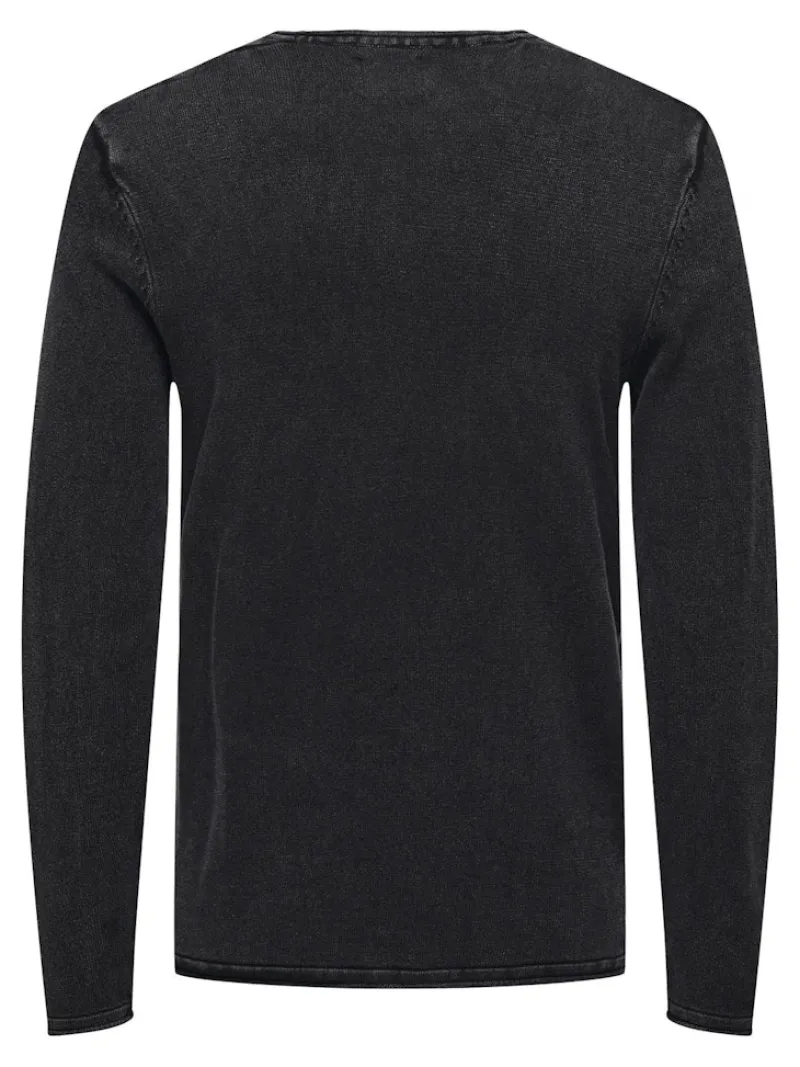 Only & Sons Pullover & Sweatshirts*ONSGARSON 12 WASH CREW KNIT Black