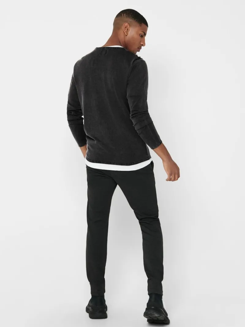 Only & Sons Pullover & Sweatshirts*ONSGARSON 12 WASH CREW KNIT Black