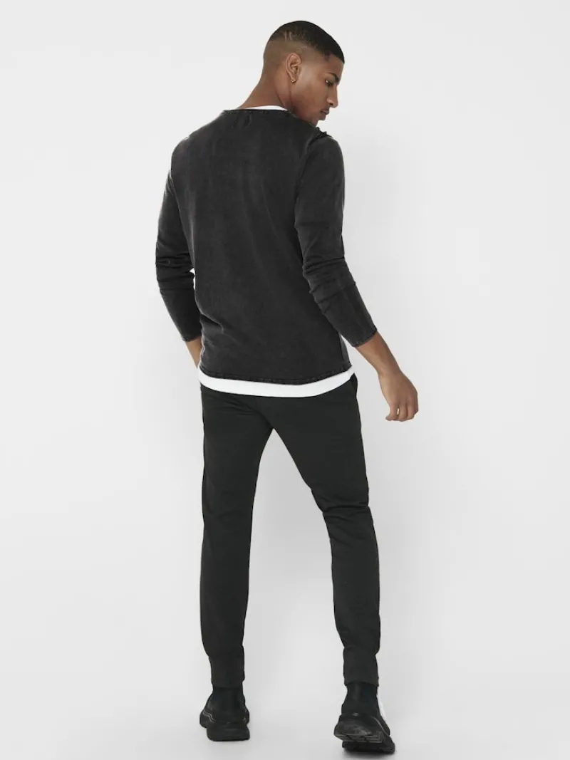 Only & Sons Pullover & Sweatshirts*ONSGARSON 12 WASH CREW KNIT Black