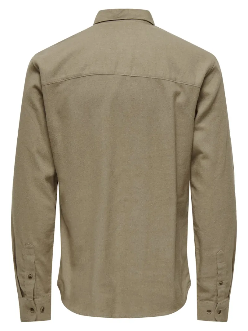 Only & Sons Hemden*ONSGUDMUND SLIM 1-PKT SOLID SHIRT NOOS chinchilla