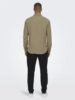 Only & Sons Hemden*ONSGUDMUND SLIM 1-PKT SOLID SHIRT NOOS chinchilla