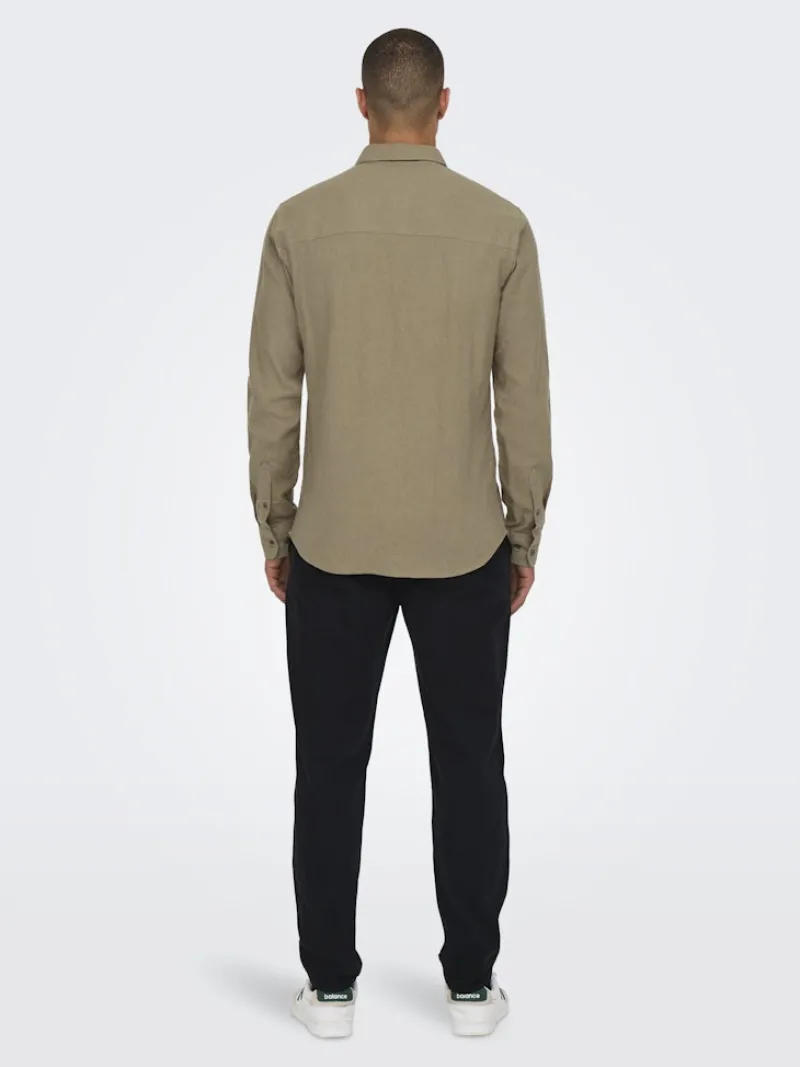 Only & Sons Hemden*ONSGUDMUND SLIM 1-PKT SOLID SHIRT NOOS chinchilla