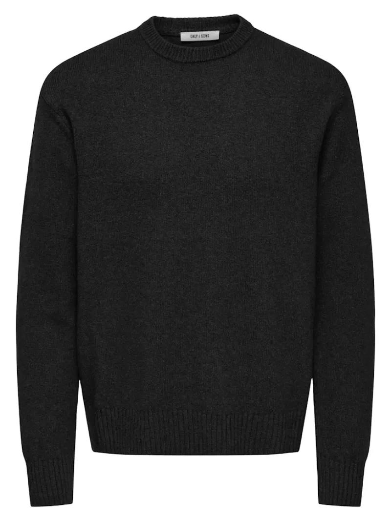 Only & Sons Pullover & Sweatshirts*ONSJAMES RLX CREW KNIT NOOS Black