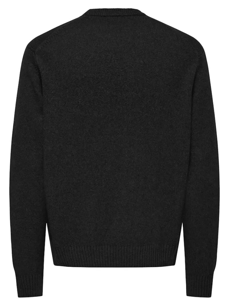 Only & Sons Pullover & Sweatshirts*ONSJAMES RLX CREW KNIT NOOS Black