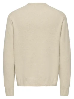 Only & Sons Pullover & Sweatshirts*ONSJAMES RLX CREW KNIT NOOS oatmeal