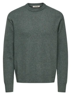 Only & Sons Pullover & Sweatshirts*ONSJAMES RLX CREW KNIT NOOS Castor Gray