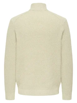 Only & Sons Pullover & Sweatshirts*ONSJOIN REG LS HIGH NECK KNIT CAMP egret