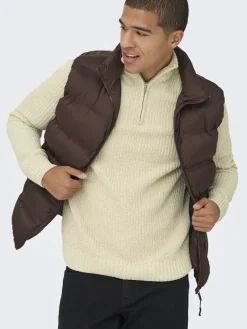 Only & Sons Pullover & Sweatshirts*ONSJOIN REG LS HIGH NECK KNIT CAMP egret