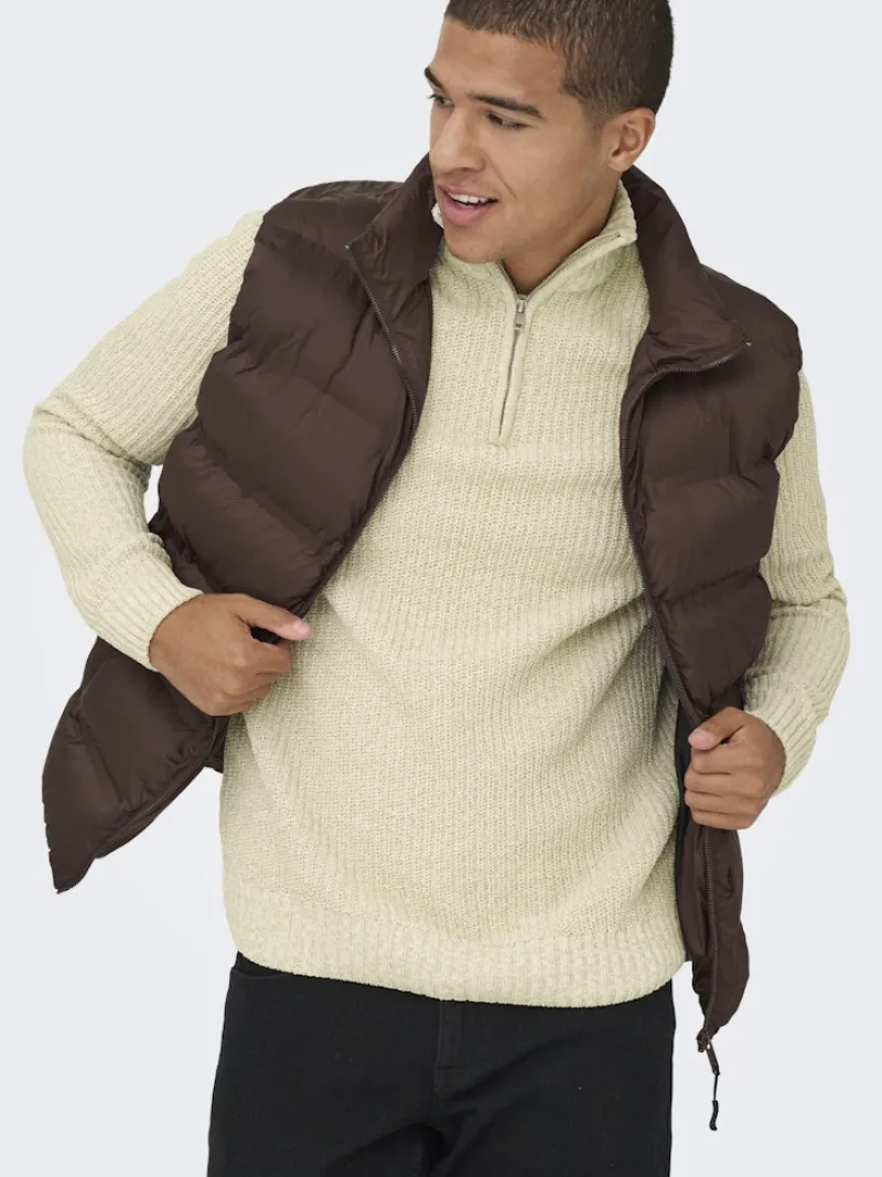 Only & Sons Pullover & Sweatshirts*ONSJOIN REG LS HIGH NECK KNIT CAMP egret