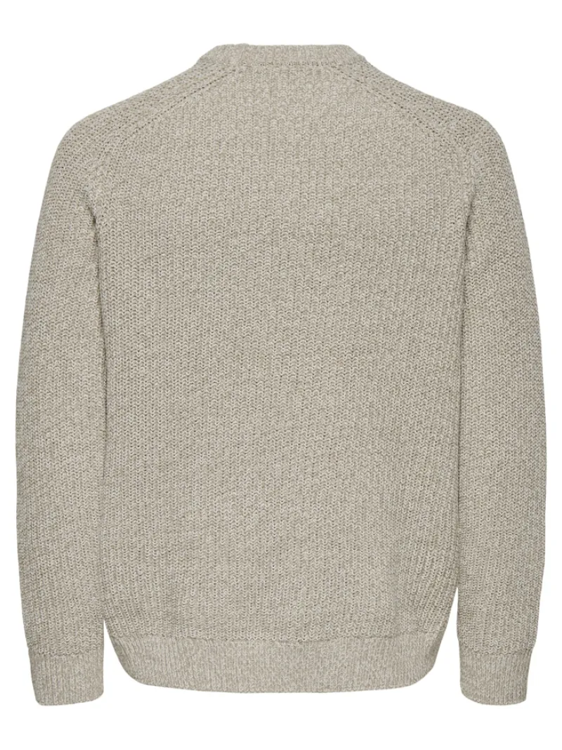 Only & Sons Pullover & Sweatshirts*ONSJOIN RLX LS RAGLAN KNIT Silver Lining