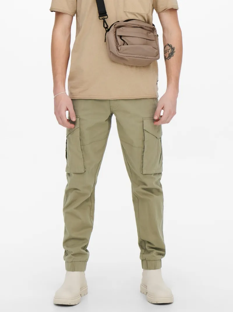Only & Sons Hosen*ONSKIM LIFE CARGO PK 0490 Silver Sage