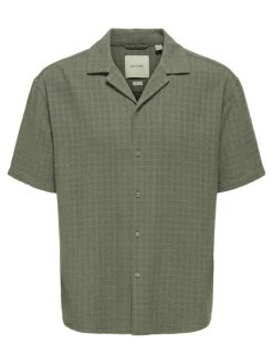 Only & Sons Hemden*ONSLATHAM REG RESORT STRUC 0257 NOOS Dusty Olive