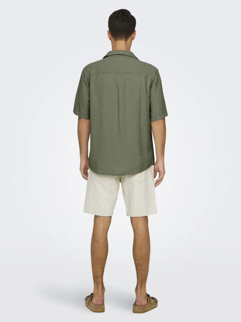 Only & Sons Hemden*ONSLATHAM REG RESORT STRUC 0257 NOOS Dusty Olive