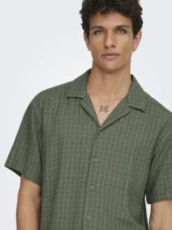 Only & Sons Hemden*ONSLATHAM REG RESORT STRUC 0257 NOOS Dusty Olive