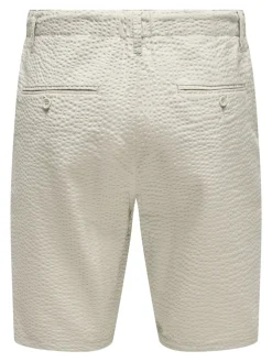 Only & Sons Shorts*ONSLEO LIFE 0009 SEERSUCKER SHORTS NOOS Silver Lining