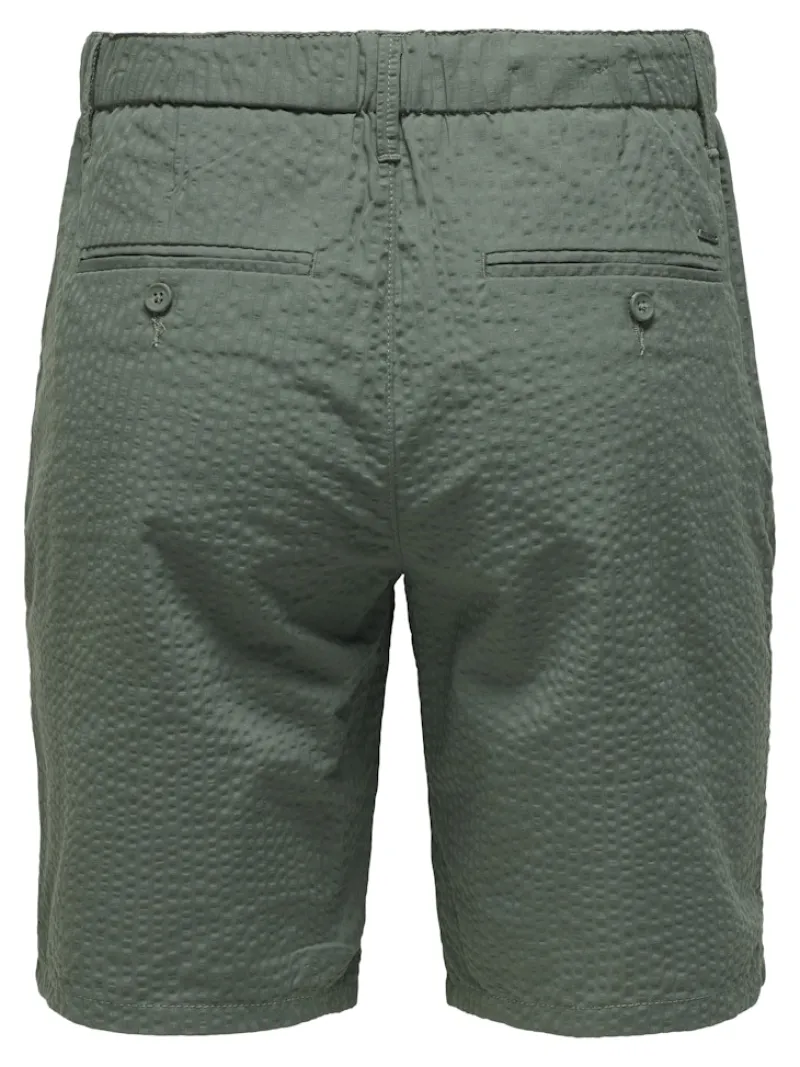 Only & Sons Shorts*ONSLEO LIFE 0009 SEERSUCKER SHORTS NOOS Castor Gray