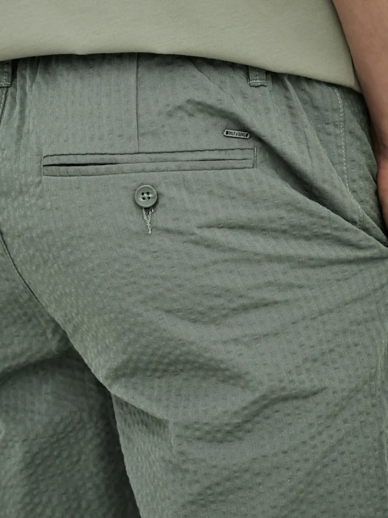 Only & Sons Shorts*ONSLEO LIFE 0009 SEERSUCKER SHORTS NOOS Castor Gray