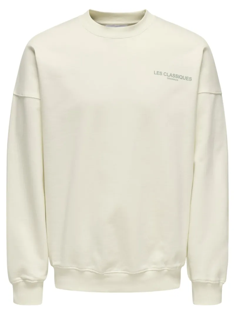 Only & Sons Pullover & Sweatshirts*ONSLES CLASSIQUES RLX CREWNECK egret