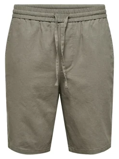 Only & Sons Shorts*ONSLINUS 0007 COT LIN SHORTS NOOS Fallen Rock