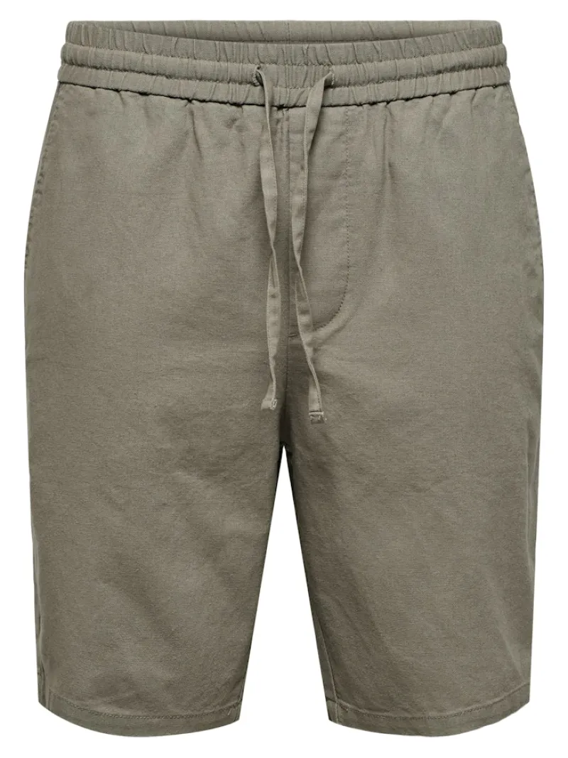 Only & Sons Shorts*ONSLINUS 0007 COT LIN SHORTS NOOS Fallen Rock