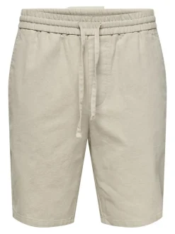 Only & Sons Shorts*ONSLINUS 0007 COT LIN SHORTS NOOS Silver Lining