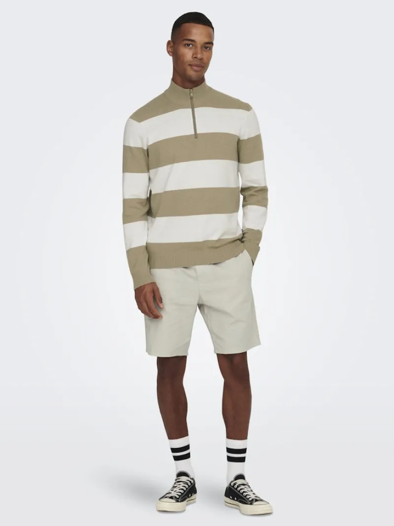 Only & Sons Shorts*ONSLINUS 0007 COT LIN SHORTS NOOS Silver Lining