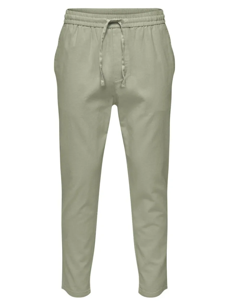 Only & Sons Hosen*ONSLINUS CROP 0007 COT LIN PNT NOOS tea