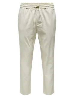 Only & Sons Hosen*ONSLINUS CROP 0007 COT LIN PNT NOOS Silver Lining