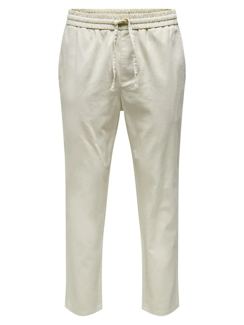 Only & Sons Hosen*ONSLINUS CROP 0007 COT LIN PNT NOOS Silver Lining