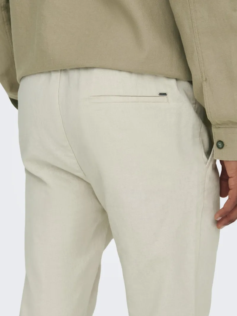 Only & Sons Hosen*ONSLINUS CROP 0007 COT LIN PNT NOOS Silver Lining